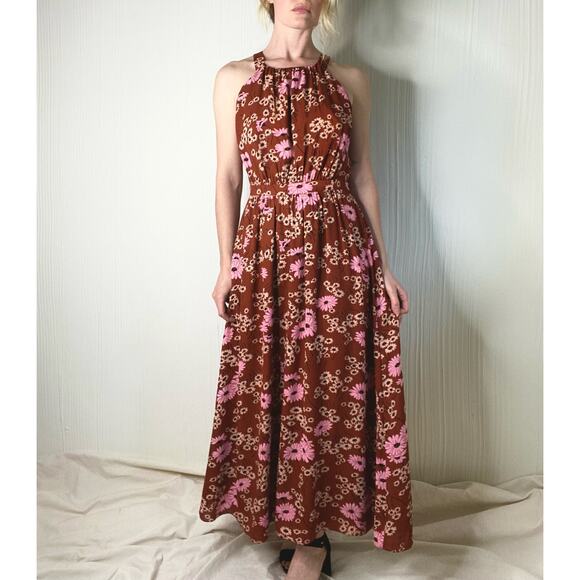 MADEWELL Hillside Halter Floral Midi Dress in Hillside Daisies US SMALL - Picture 4 of 13